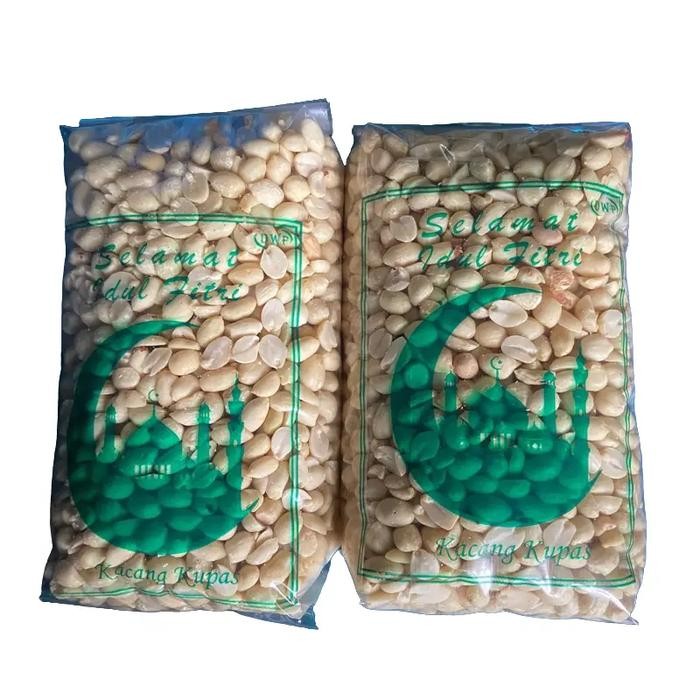 

New 1kg kemasan 500gramx2 biji kecil kecil kacang kupas mentah kacang kupas tuban