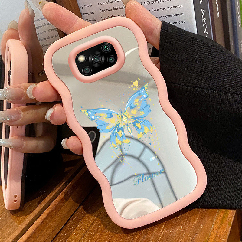 Casing Untuk Xiaomi POCO X3 POCO X3 NFC POCO X3 Pro Case Casing Kupu-kupu kuning biru Pola HP Cesing