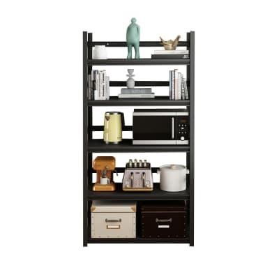 KRISBOW RAK BESI 5 TINGKAT DENGAN RODA - HITAM