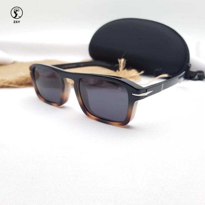 Kacamata Fashion Frame David Beckham Lensa Polarized Antisilau Uv400 Pria Wanita Eyewear Antiradiasi