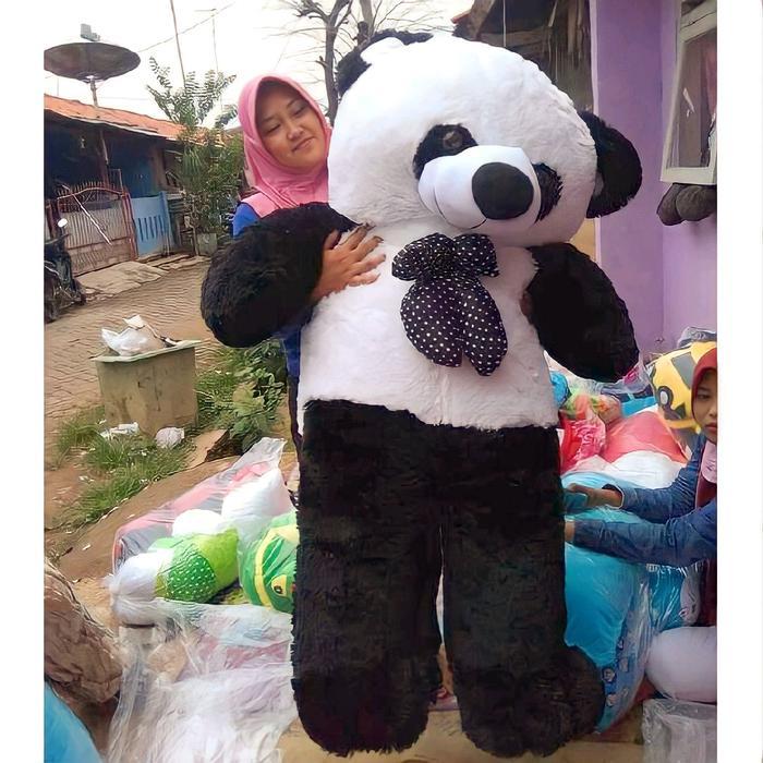 STOK TERBATAS  BONEKA PANDA HITAM PUTIH SUPER JUMBO 1,5 METER DOLLS TERJANGKAU