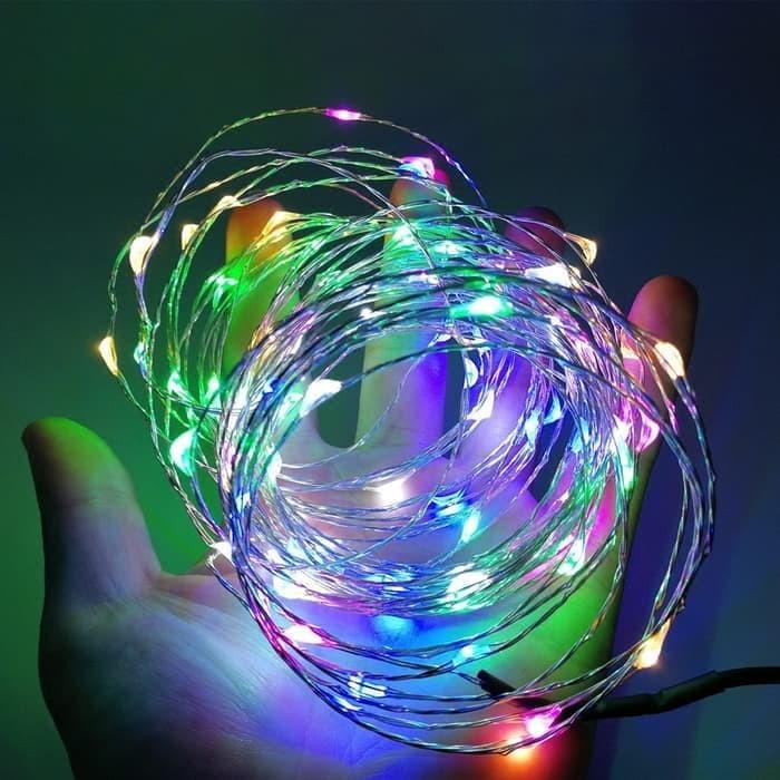 lampu LED natal (10 meter) kawat tembaga
