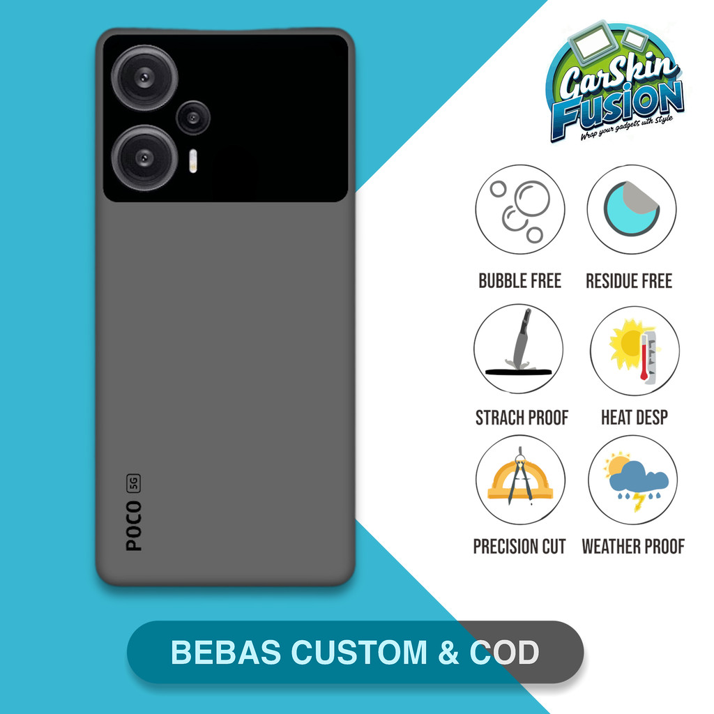 Garskin Skin Poco F5 dual tone - 1 Anti-Scratch Protector Case | by Fusion Kode - Wr2