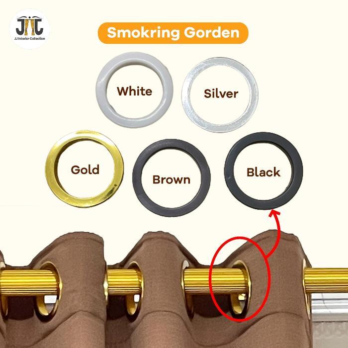 Smokring Gorden Jendela Banyak Pilihan Warna Gold Merah Silver Black