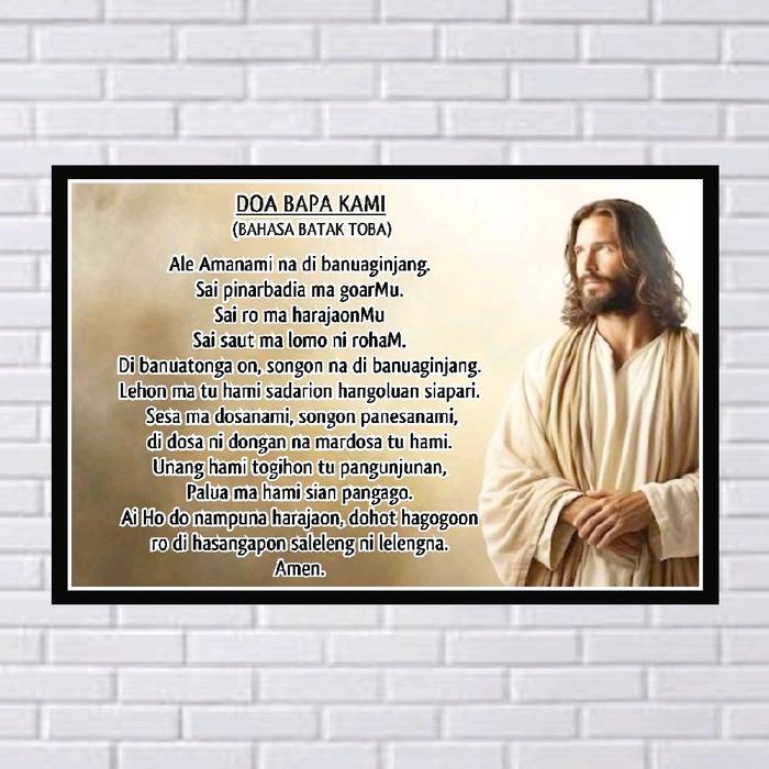 SALE Hiasan dinding Doa bapa kami bahasa batak toba