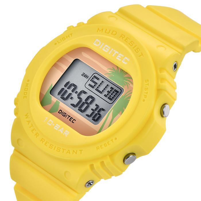 DIGITEC BDG-7110T JAM TANGAN WANITA DIGITAL KARET 7110 DG7110T 7110T