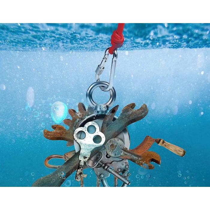 Magnet PABRIK / Magnet Angkat Beban / Salvage Neodymium Super Kuat Magnet Fishing Hook D-135mm Model