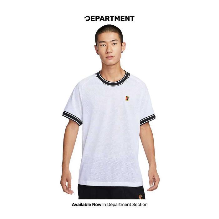 Premium Kaos Tenis Pria NIKE COURT HERITAGE FN0319101 ORIGINAL Murah