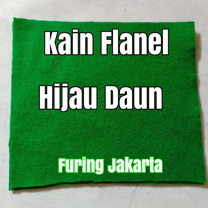 Kain Flanel Hijau Daun 1 Meter Biru Hitam