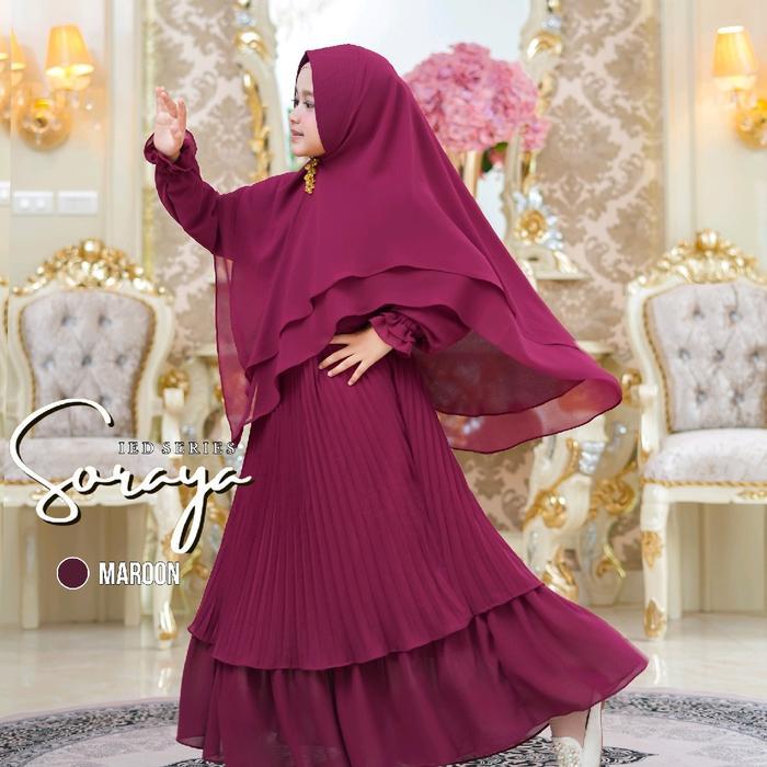 luto- Soraya Series By Assyabiya Bahan Ceruty Babydool Gamis Syari Nyaman Dan Mewah Gamis