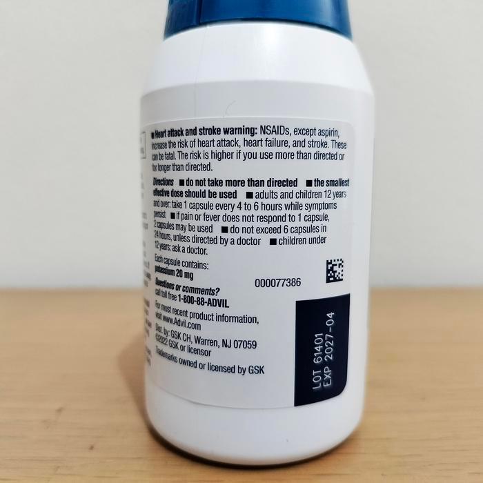 Advil Liqui Gels Ibuprofen 200 Mg 120 Liquid Gel Capsules Pereda Nyeri Dan Demam Advil Liquid Gels