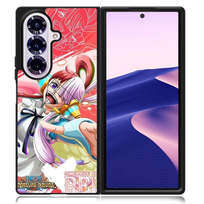 Uta One Piece Film Red Vibe CN0084 Casing Custom Samsung Galaxy Z Fold 7 6 5 4 3 SE ,  Z Flip 7 6 5 
