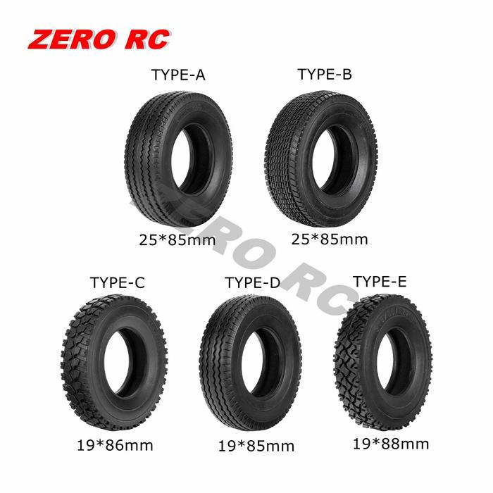ecdc- Ban 1/14 Tamiya Rubber Tyre Wheel Tires 19/25Mm 1/14 Rc Truck