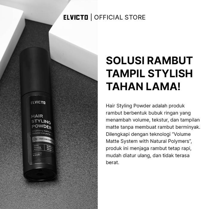 kfx2- Elvicto Hair Styling Powder 10Gr Hair Powder Pria Powder Rambut Pria Bubuk Rambut Pria