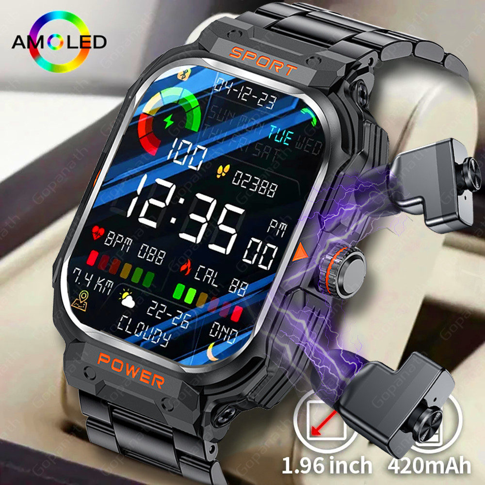 2024 New Smart Watch TWS Headset Two In One Wireless Bluetooth Dual Earbuds Call Health Monitor Spor