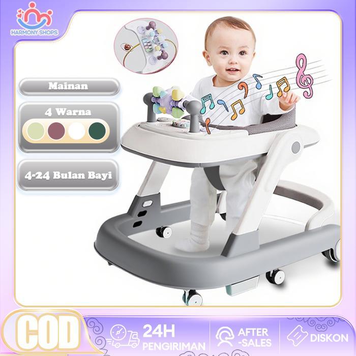 [COD]Baby Walker Lipat untuk Belajar Berjalan - Roda Bayi Kereta Bayi Toys Anak-Anak Children