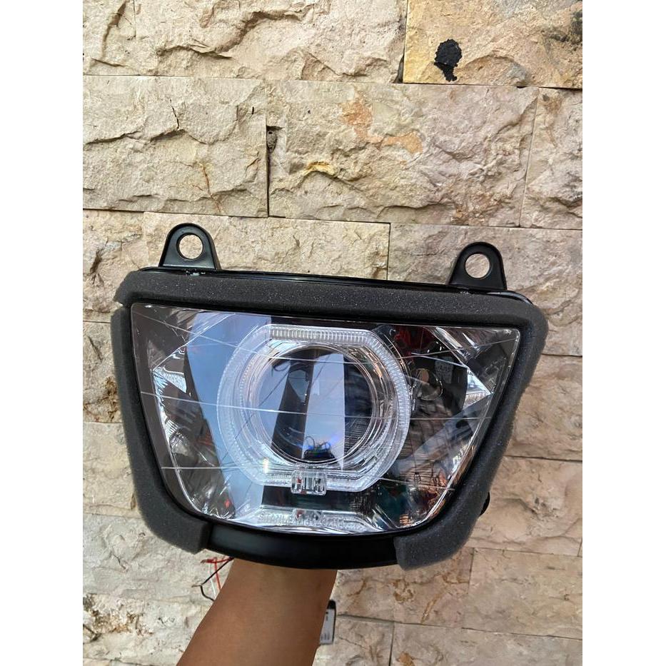 Lampu depan Ninja RR old set biled 2.5 inc AES turbo SE dobel laser reflektor ORI stanley ninja RR s