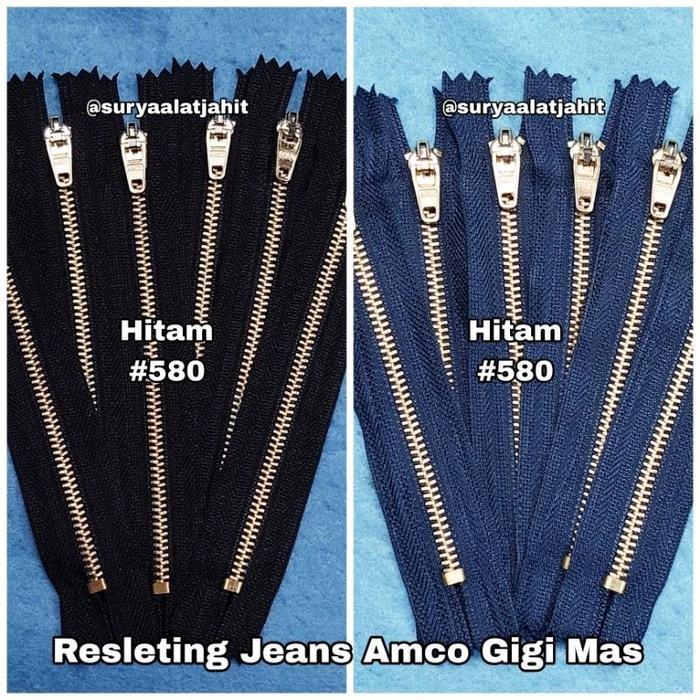 Resleting jeans Amco 7in gold MBC-402598 S Atl rp.44.300/12pcs