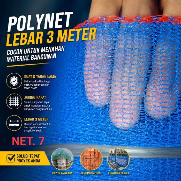 Jaring Proyek Polynet Bangunan Waring Biru P.100m x L.3m