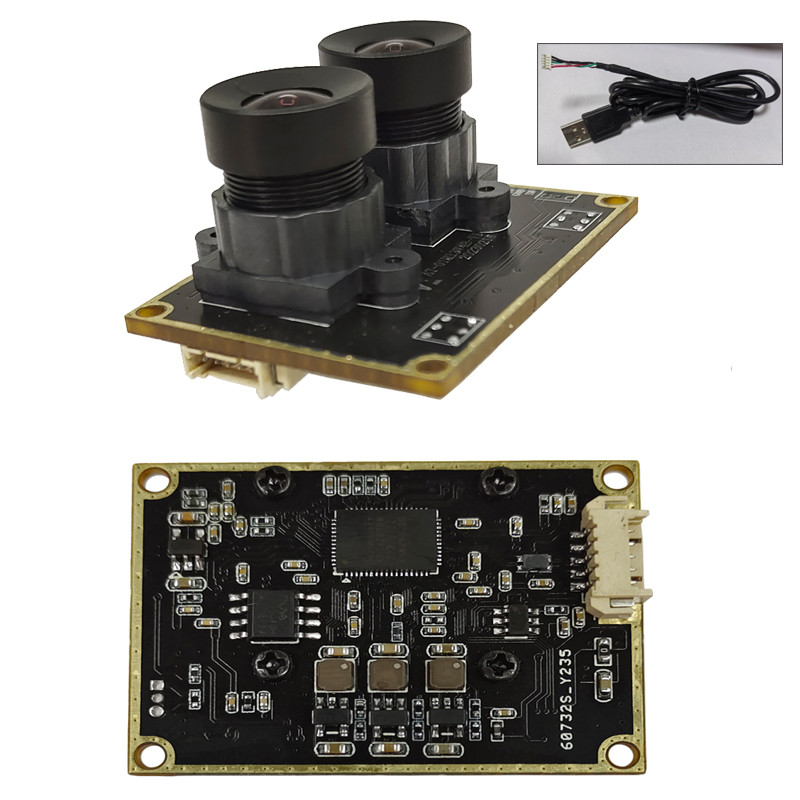 120fps Global Shutter Dual Len USB Camera Module OV9281 1mp Binocular Synchronous Monochrome No