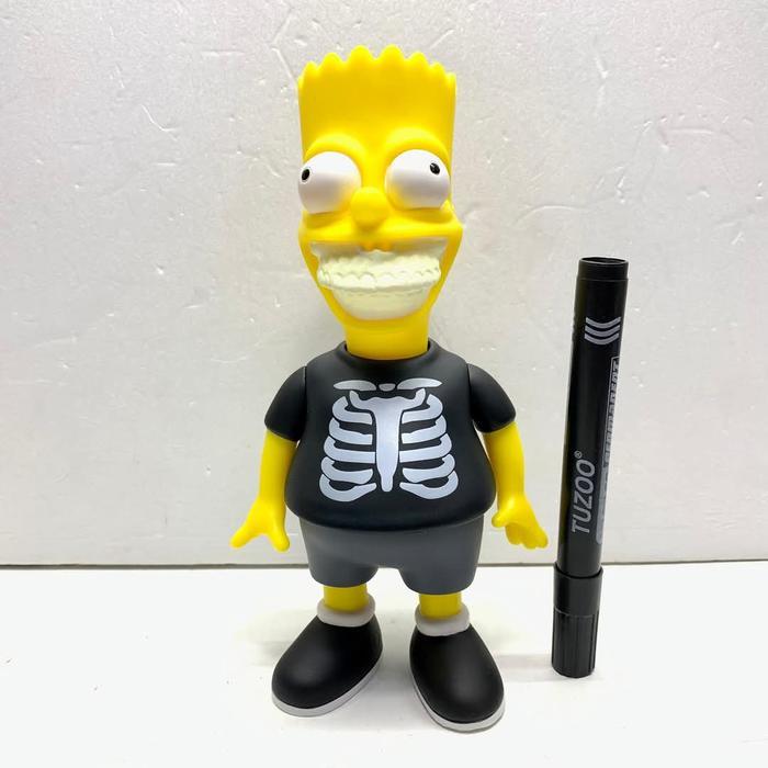 HOT SALE MAINAN ACTION FIGURE THE SIMPSON MOVIE SERIES BLACK BONE BART SIMPSON TINGGI SEKITAR 8