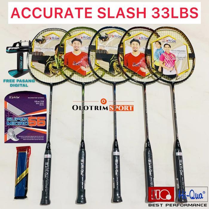 RAKET BADMINTON HIQUA ACCURATE SLASH HQ HI-QUA ORIGINAL