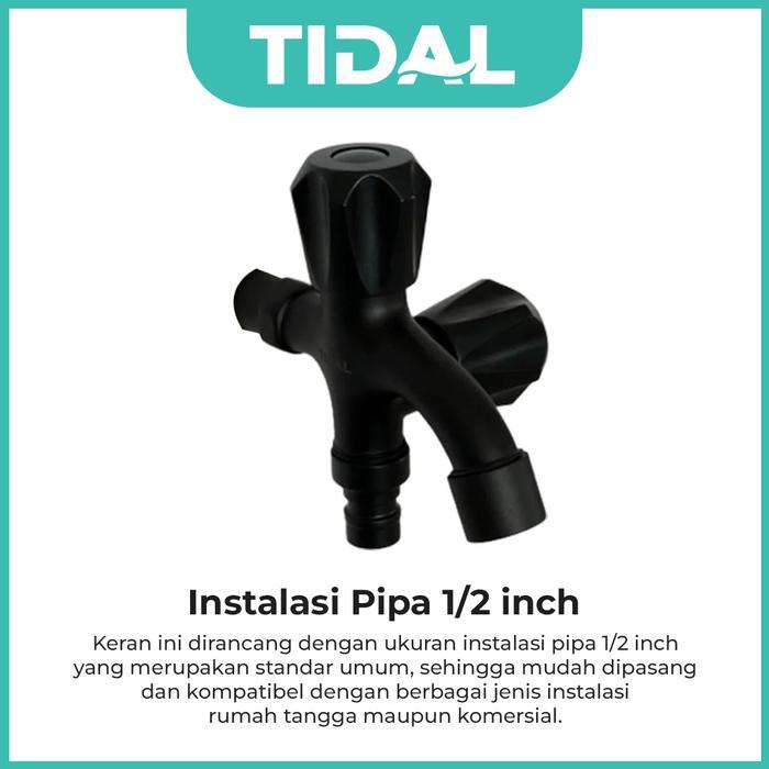 Tidal Keran Air Cabang Tembok Hitam Kran Tidal Td026 Black