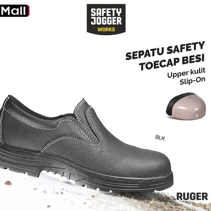 Sepatu Safety Jogger Ruger S3 Original Kulit Besi Pelindung Jari Kaki Anti-Selip SRC Tahan Minyak &