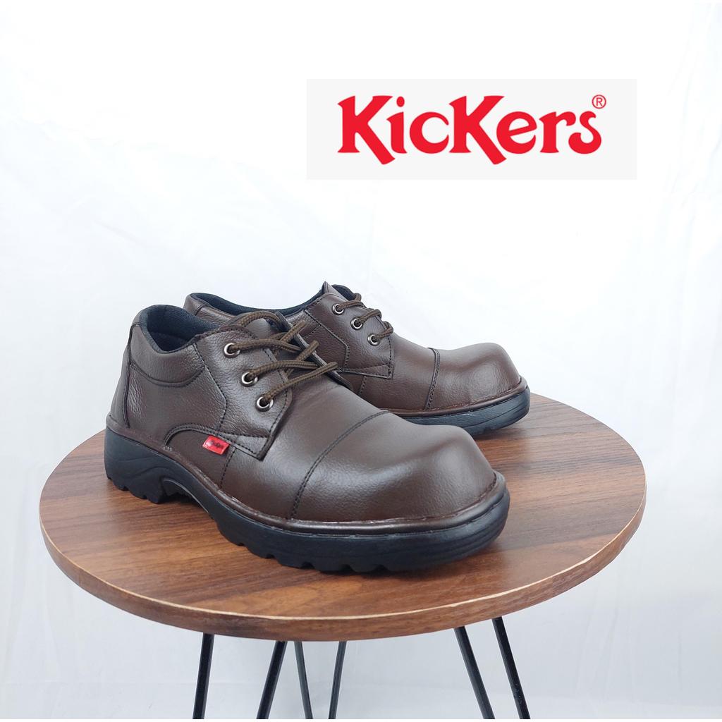 Sepatu Boots Kickers Safety Pria Asli Kulit Hiking Traveling Gunung Sepatu Pansus Pria Sepatu Low/Se