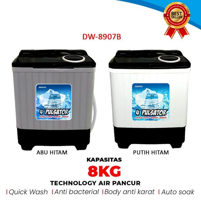 Mesin Cuci 2 Tabung Denpoo DW8907B New - DW8907B(ABU)