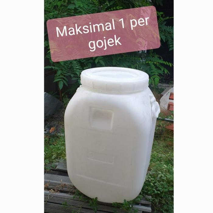 Gentong Air Tong Drum Plastik Putih Tebal