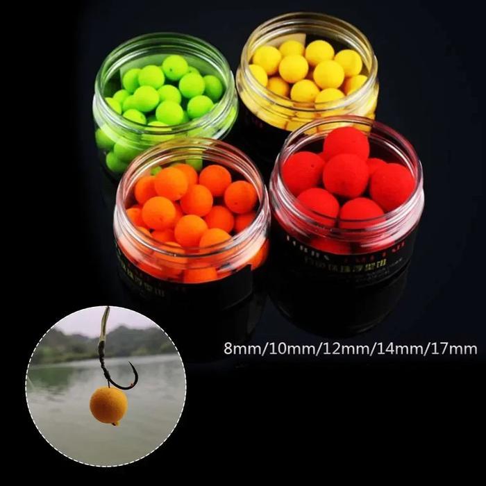 30pcs Carp Fishing EVA Flavor Mainline Ball Baits Pop Ups Boilies Beads Floating Multi-flavor Lures