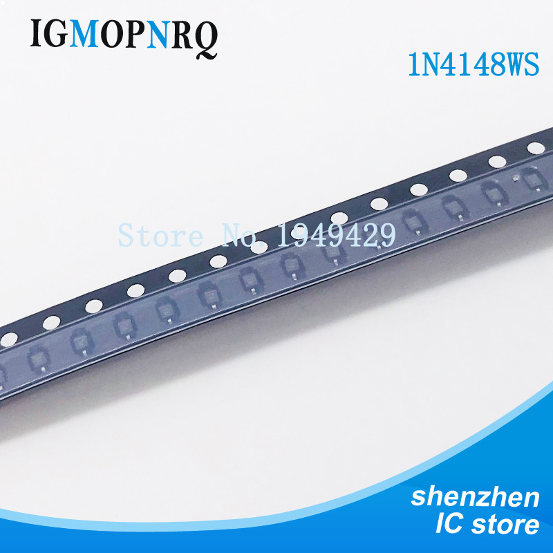 100pcs SMD diode 0805 1N5819 1N4007 1N4148 SOD-123 SOD123 SOD-323 1206 1N4148WS 1N5819WS B5819WS