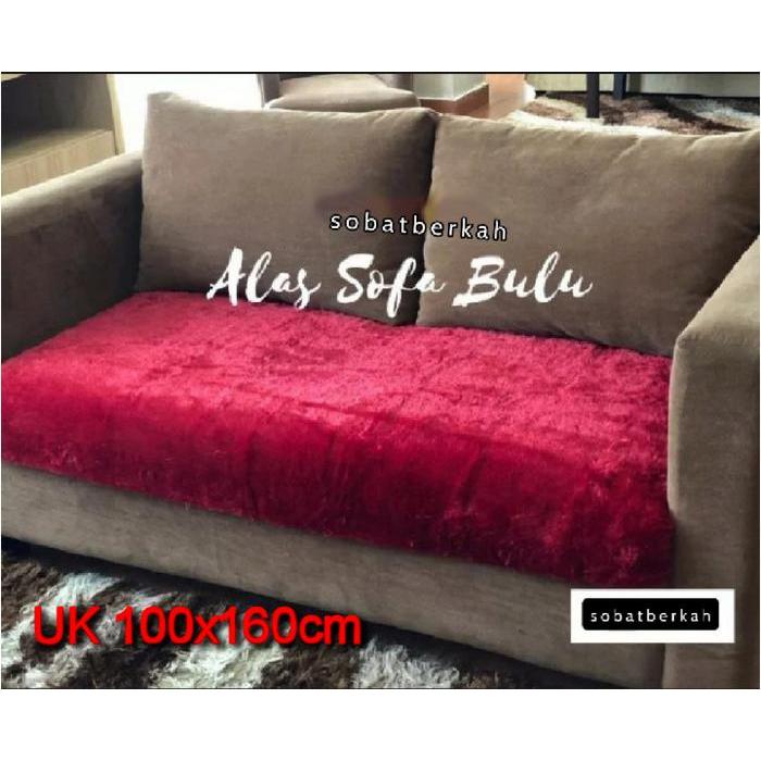 Alas sofa bulu ukuran 100x160cm / Alas kursi bulu sofa / Alas bulu kursi modern