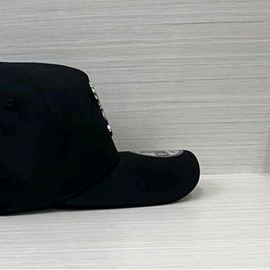 Topi Baseball Premium Banteng Kebo Hitam Plat Besi Silver Chrome