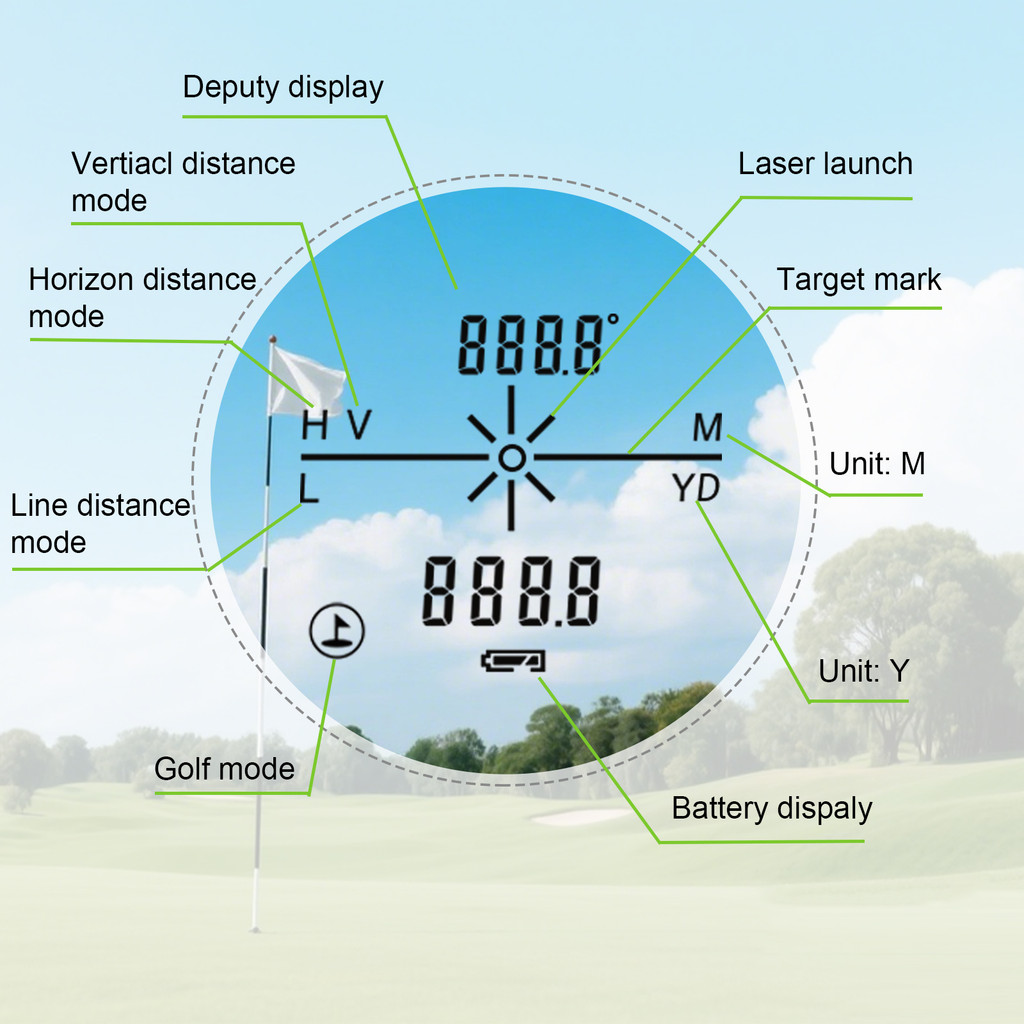 ARTBULL Laser Rangefinder Hunting Outdoor 1200M 650M Golf Rangefinder with Flag-Lock Slope Adjusted