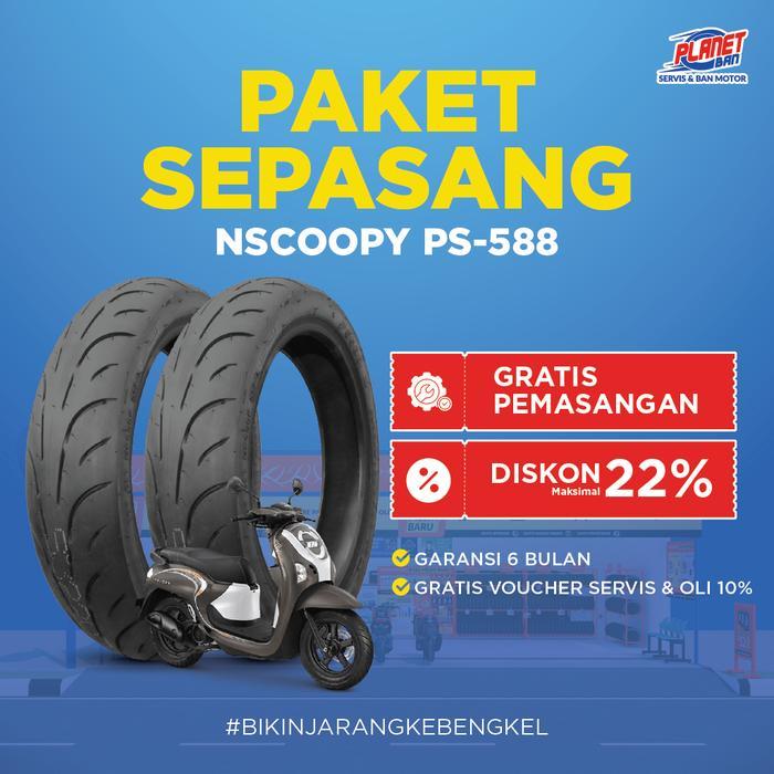 Michelin Otopart - Sepasang Ban New Scoopy, New Beat Street, New Genio - Presa Ps-588 - Ring 12