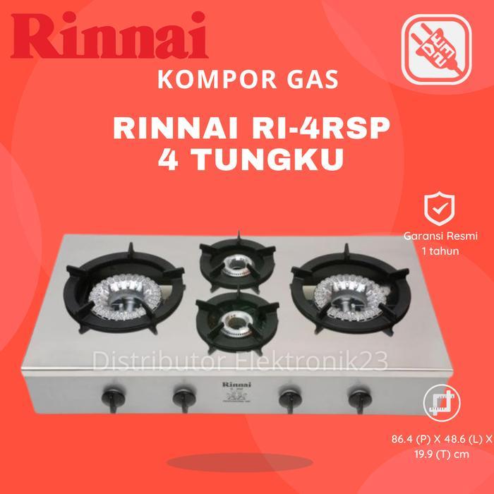 Rinnai Kompor Gas 4 Tungku - RI-4RSP RI4RSP RI 4 RSP - KOMPOR AJA