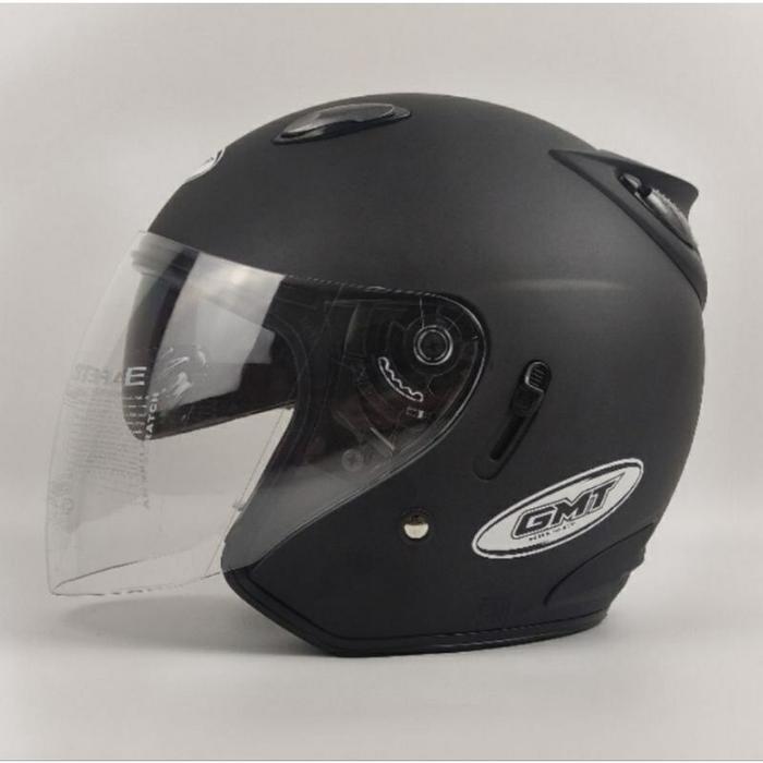 Ready HELM HALF FACE GMT DOUBLE VISOR ORIGINAL HELM CENTRO HELM SNI HELEM HELM ORI BELM PRIA HELM