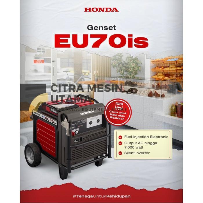 Genset Silent Bensin 5500 Watt Honda EU70IS Gasoline Generator EU 70IS Diskon 10%