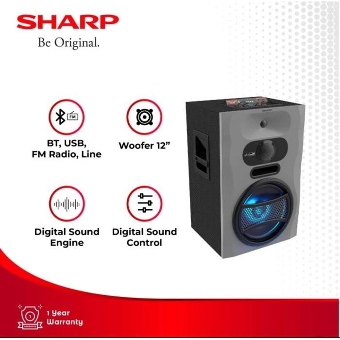 Sharp Audio dan Speaker CBOX-PROX12UBB Pro X Series Grey 110 Watt