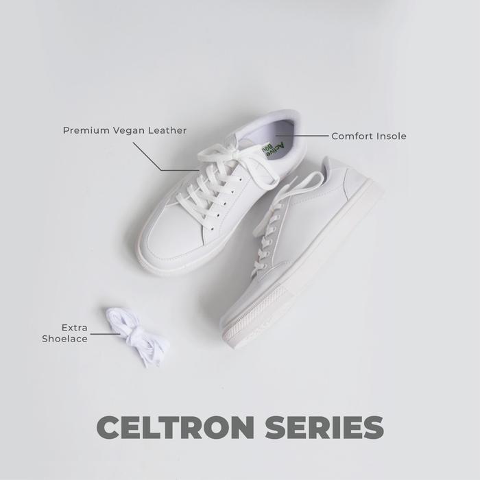 Sepatu Putih Pria White Sneakers Cowok Natara Celtron Full White