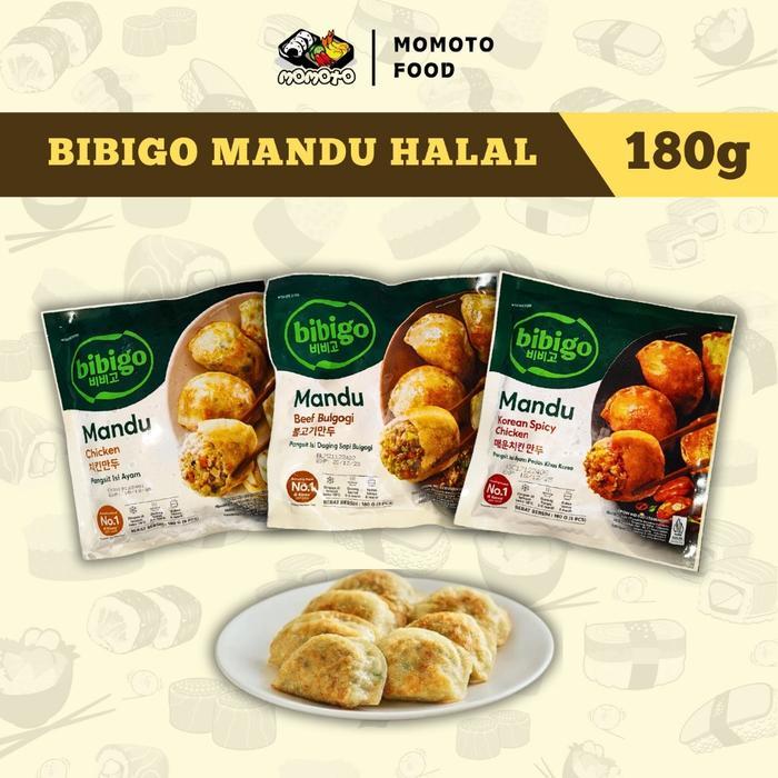 TERLARIS Bibigo Mandu Pangsit Korea Halal 180g Ayam / Pedas / Beef Bulgogi
