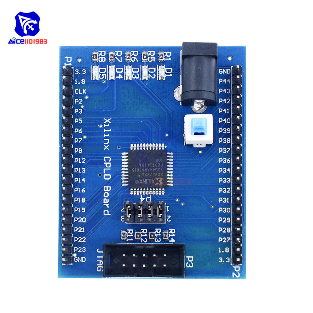 diymore Xilinx XC9572XL CPLD Development Board Brassboard Learning Board JTAG Interface DC Power
