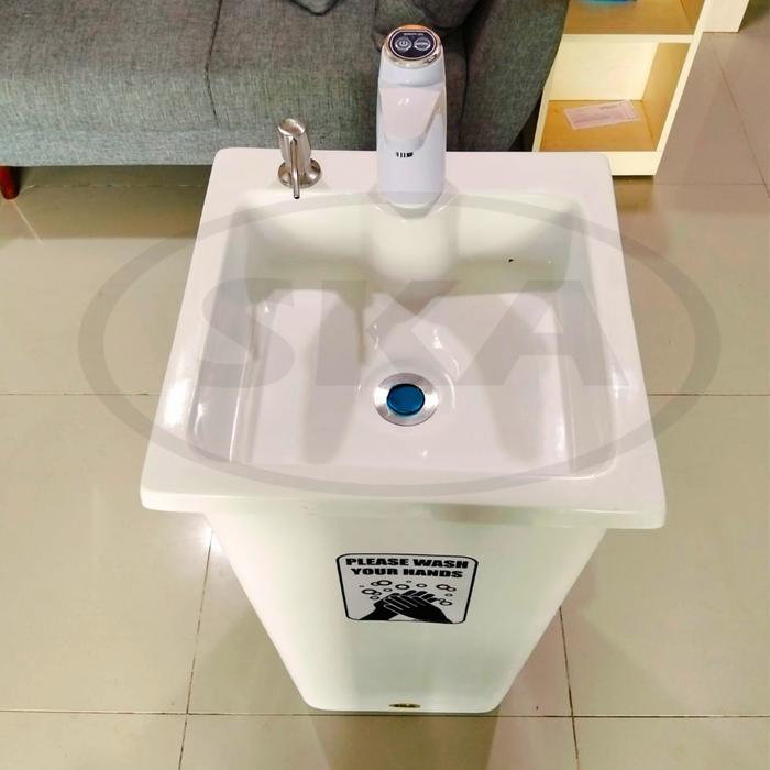 Glammartt- Wastafel Portable Kap 80 L + Kran Sensor + Free Handsoap Sensor