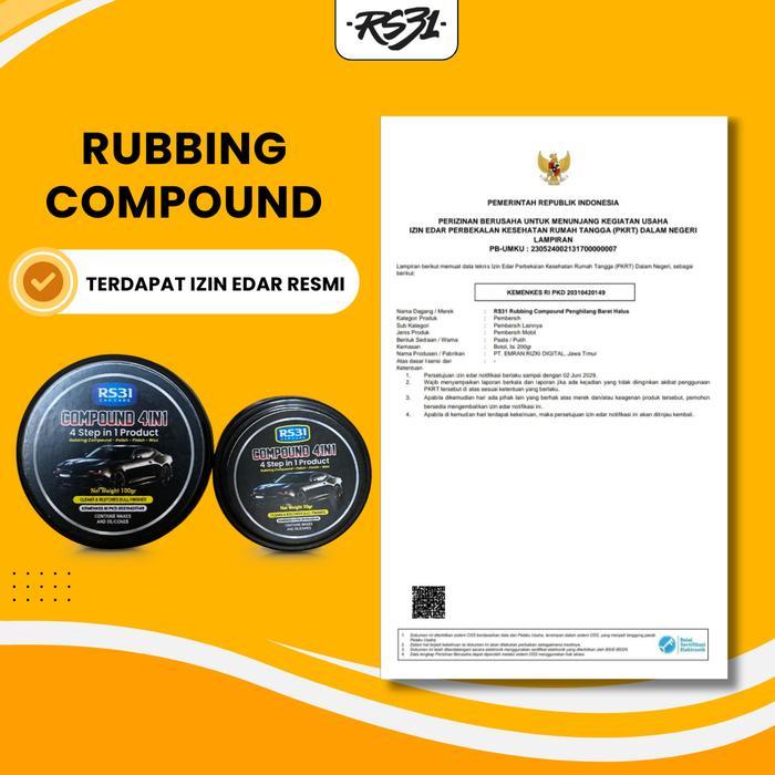 READY RS31 Penghilang Baret Mobil Motor Helm Compound Polish Shine Protect 4in1 Scratch Remover,