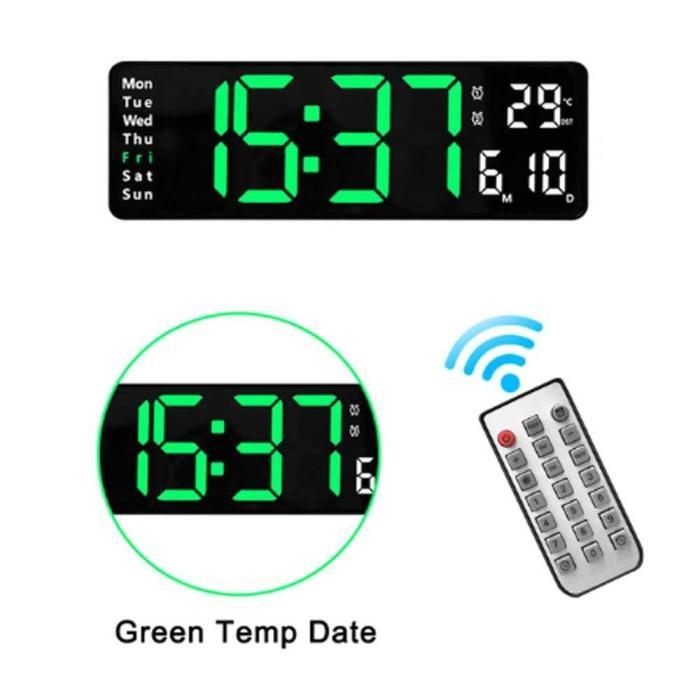 Jam Dinding Digital Minimalis Multifungsi with Remote - 6629