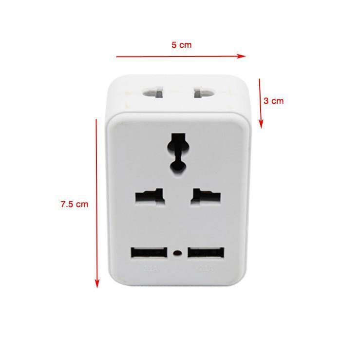 Steker T Multi Serbaguna 2 Lubang + 2 Port Usb / Steker Usb Co