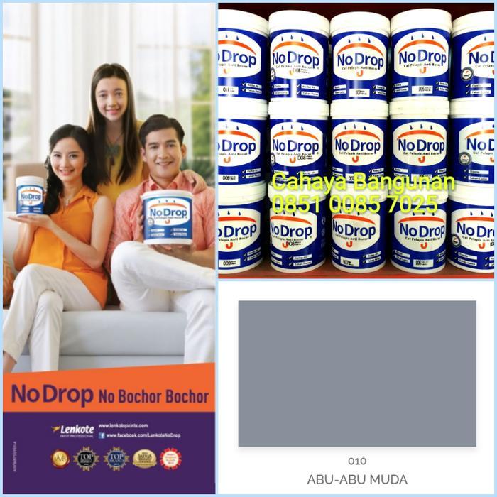 Ather Shop- No Drop Abu Abu Muda 010 Cat Waterproofing 1 Kg Nodrop Kaleng 1Kg Grey