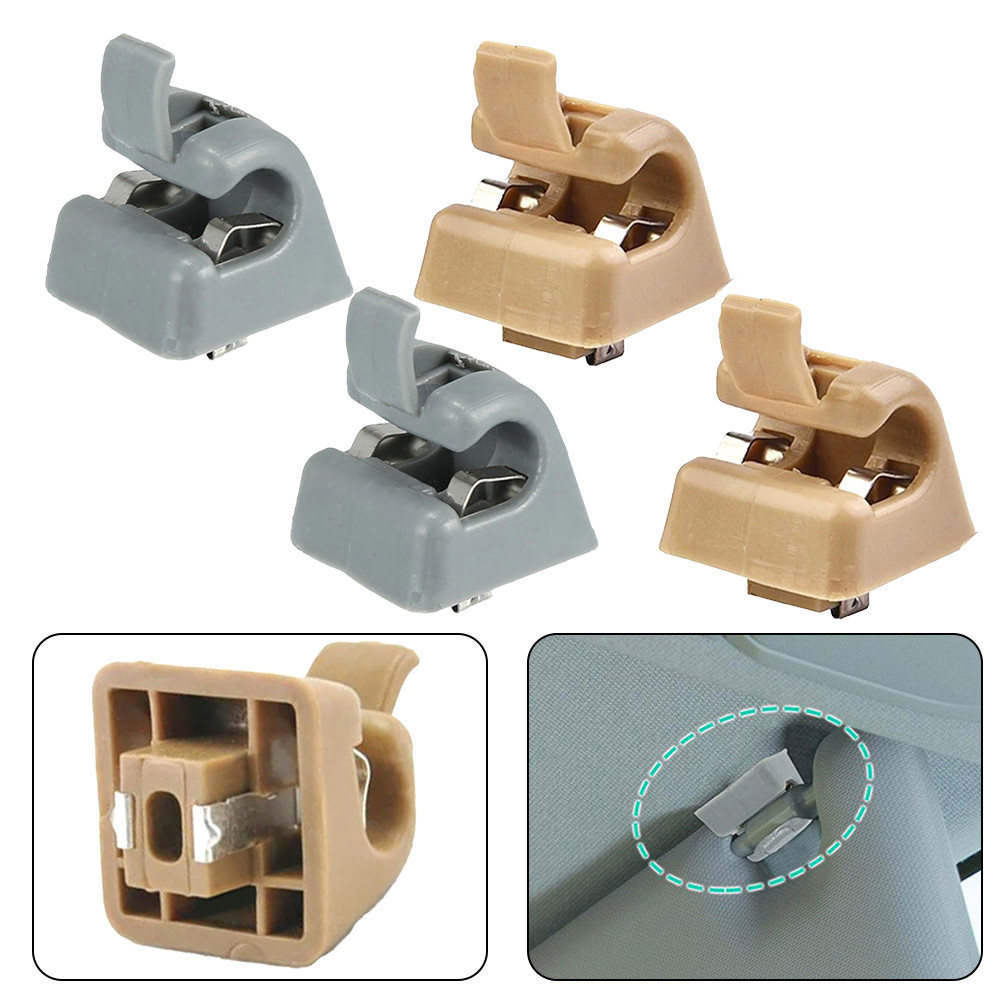 2pcs Car Sun Visor Clip Holders Buckle For Mercedes W201 W123 W124 W126 W140 W201 Automotive